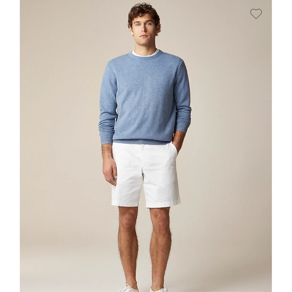 J.Crew Mens 9" Inseam Chino Shorts White Size 29 H5020 NEW $70